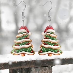 Festive Christmas Tree Earrings